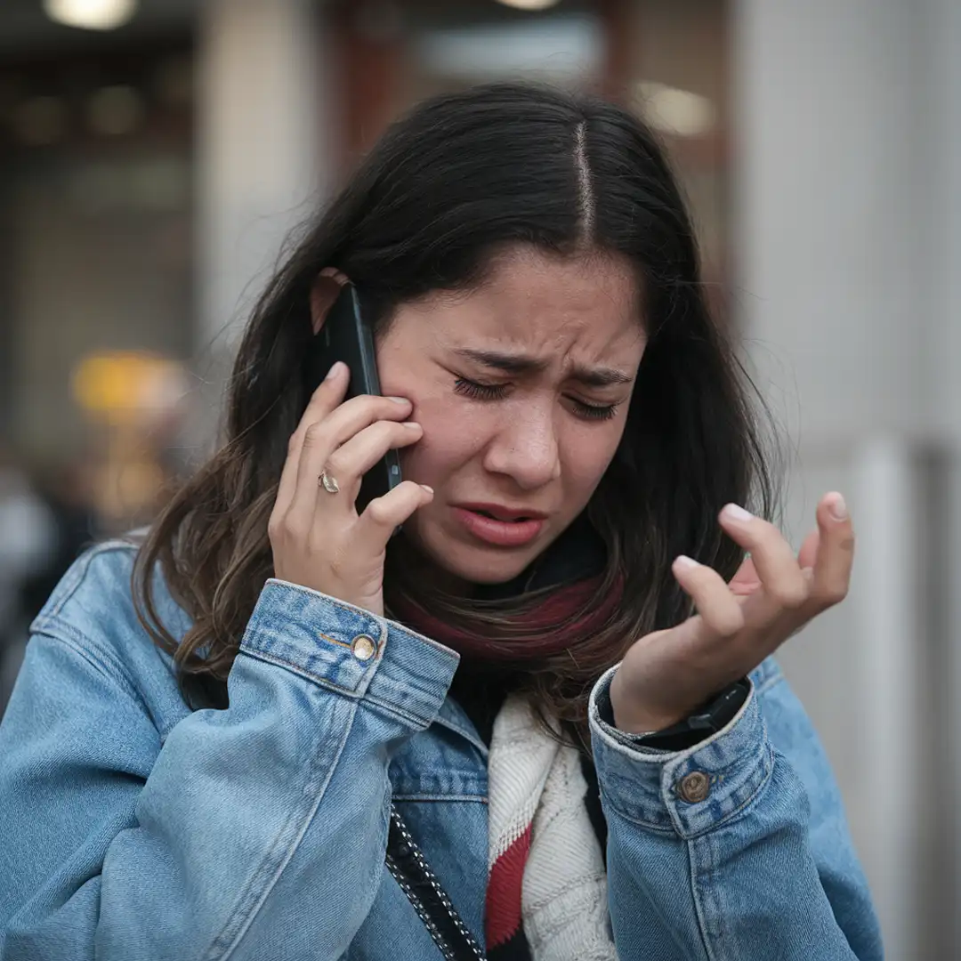 Abogados Acoso Laboral 1 mujer victima de abuso laboral contactando abogados especialistas en acoso laboral